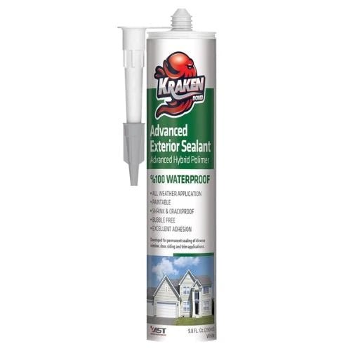 Premium Exterior Sealant - 290ml (9.8 FL Oz) White - Pack of 12 - Weatherproof Protection for Concrete, Wood & Metal Surfaces - Ideal for Driveways, Decks & Outdoor Furniture