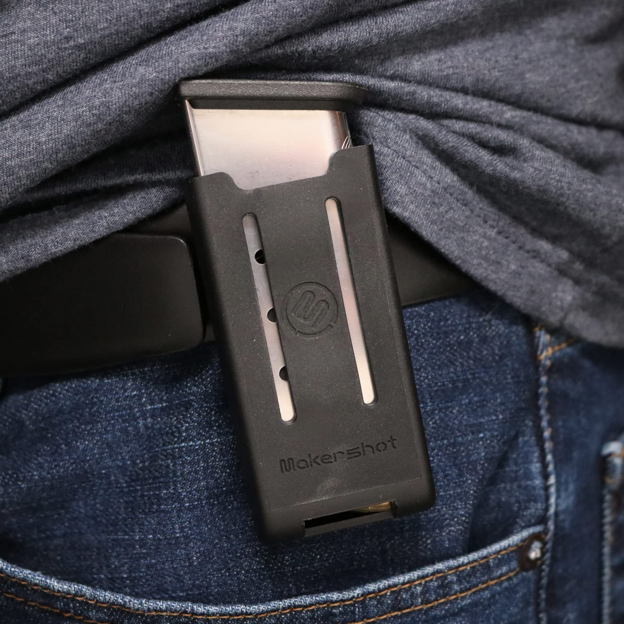 MakerShot Magazine Carrier - Tactical Gun Belt Magazine Holster for Pistol & Handgun | Durable Ammo & Clip Holder | Perfect for Range Shooting, Hunting & Tactical Training