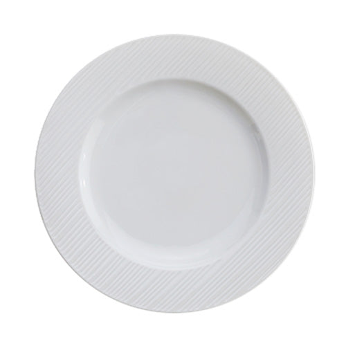 Alani 022462 Embossed Round Plate - 9 Inch Elegant Dinnerware Set, Pack of 24 - Perfect for Restaurants, Catering, Weddings & Home Dining