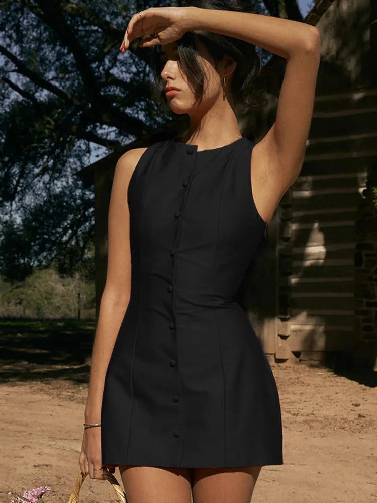 Sexy Sleeveless Mini Dress for Women - Bodycon Club Party Tank Dress with O-Neck & Bustier Design | Perfect for Night Out, Cocktail Party, Date Night & Summer Vacation