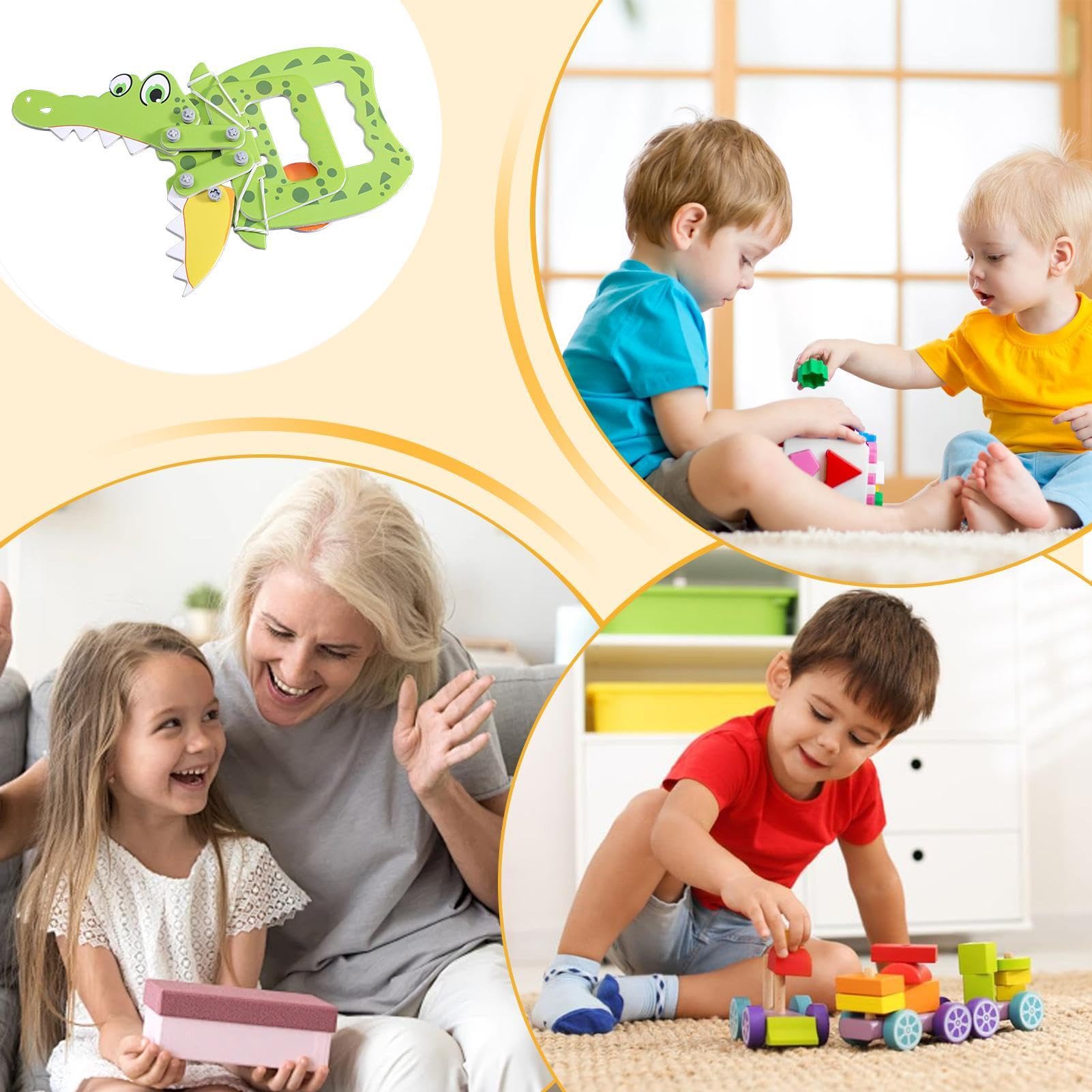 Vriusi Crocodile Toys - Realistic Alligator Animal Model for Kids, Educational Preschool Classroom Party Favors, Interactive Crocodile Games & Learning Toys - Perfect for Birthday Gifts, STEM Activities, and Animal-Themed Playtime