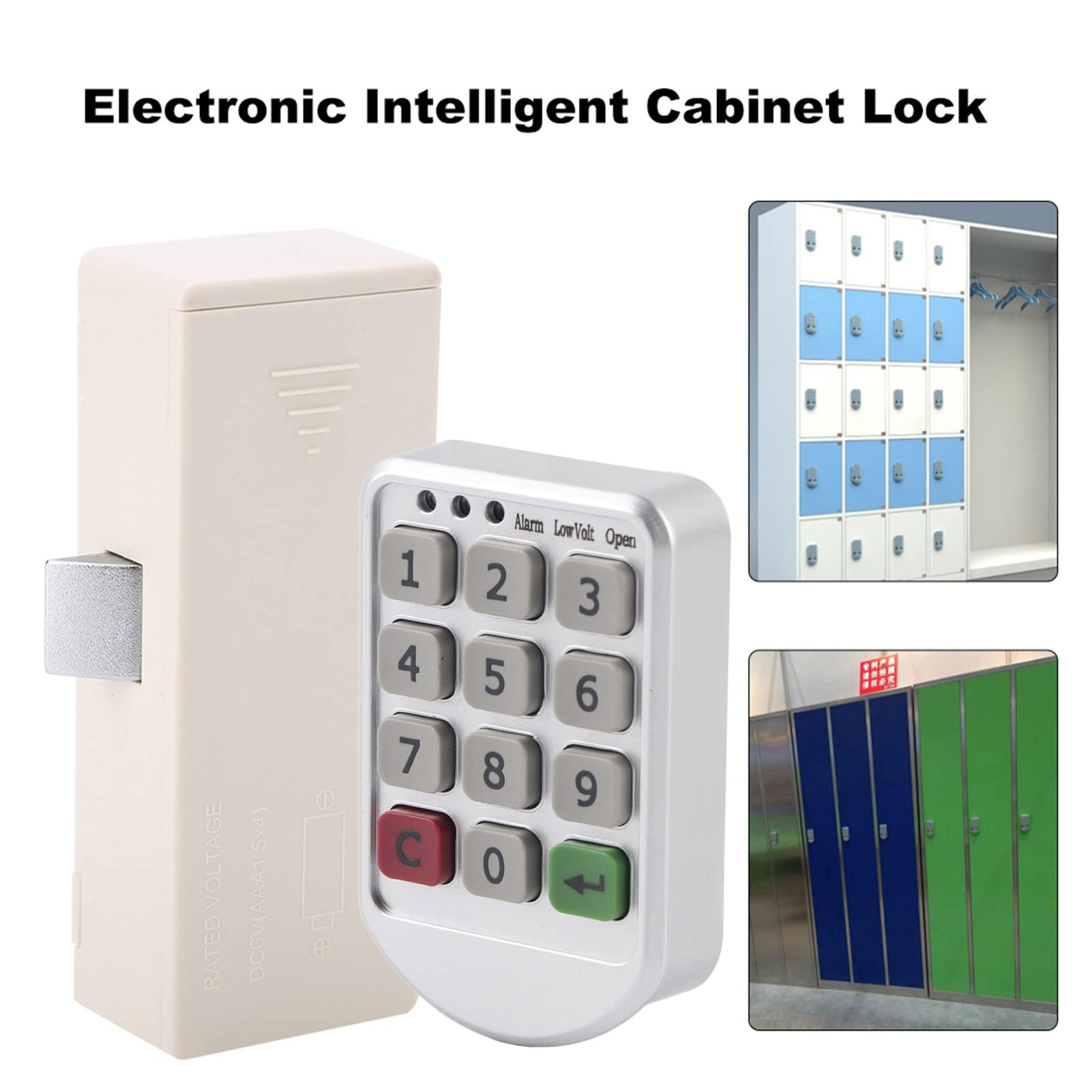 Electronic Cabinet Lock Kit - Digital Keypad Security Lock with Number Password for Closet, Cabinet & Pet Door | Home, Office & Storage Safety Solution
