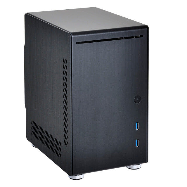 Lian Li PC-Q21B Black Mini-ITX Computer Case - Compact Gaming PC Build for Small Spaces | Home Office & Gaming Setup