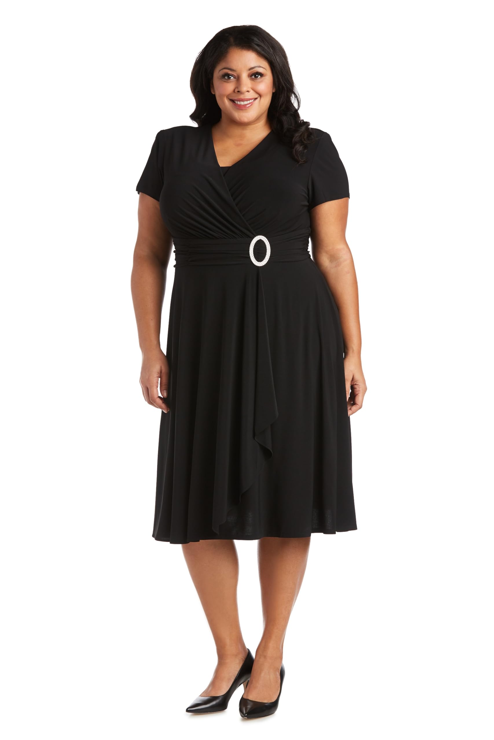 R&M Richards Women's Embellished Knee-Length Cocktail Dress - Elegant Party & Evening Wear for Weddings, Prom & Special Occasions