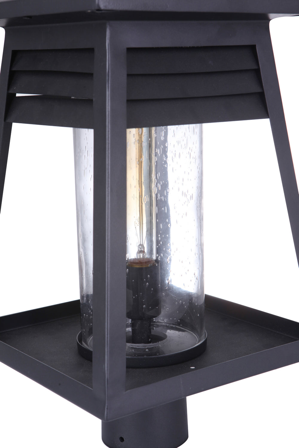 Becca One Light Outdoor Post Mount - Textured Black Finish - Durable & Weatherproof for Patio, Garden, and Driveway Lighting