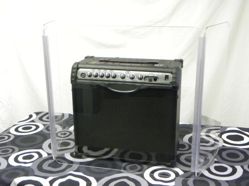 Clear Acrylic Guitar Amp Shield with Plastic Hinges - Protective Panel for Amplifier Equipment | Stage Performance & Home Studio Use