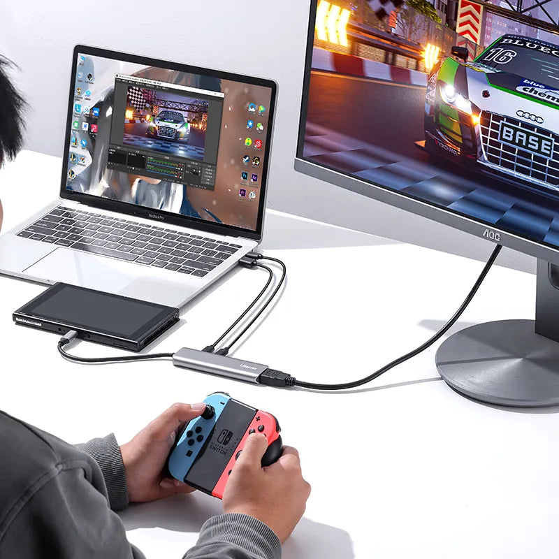 Ulanzi C060 USB C Video Capture Card - 4K HDMI to USB 3.0 for Live Streaming, Gaming, and Video Recording | Compatible with PC, Mac, PS5, Xbox, and DSLR Cameras | Perfect for Twitch, YouTube, and Zoom Meetings