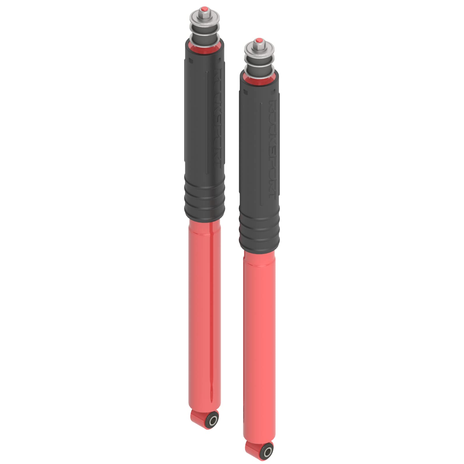 MetalCloak Rocksport RED Performance Long Travel Shock Absorbers for Lifted Jeep Wrangler JK Front - Premium Off-Road Suspension Upgrade for Smooth On & Off-Road Driving - Easy Bolt-On Installation - Made in USA - Perfect for Trail Riding, Rock Crawling & Daily Commuting