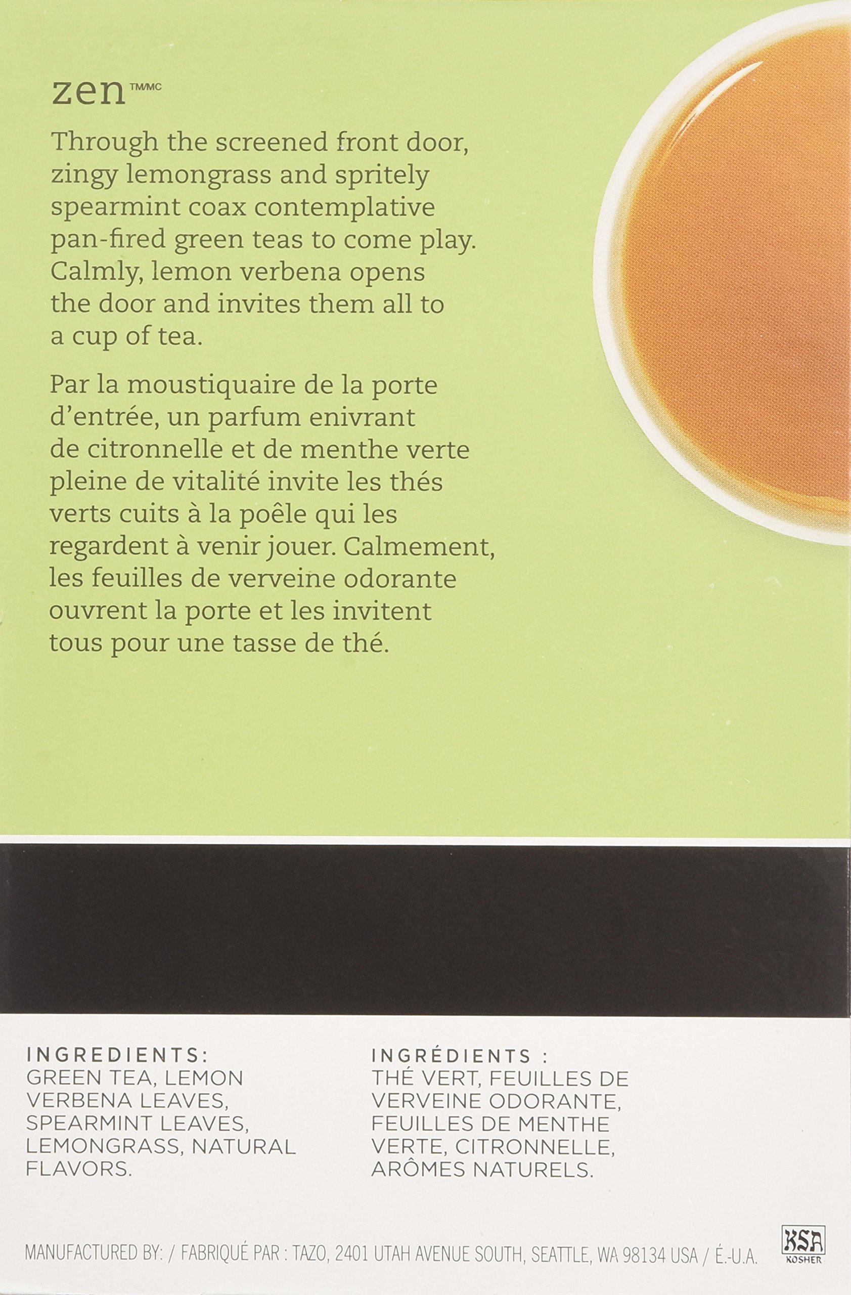 Starbucks Tazo Zen Tea K-Cups (48 Count) - Green Tea Blend with Lemongrass & Spearmint - Perfect for Home, Office & Relaxation