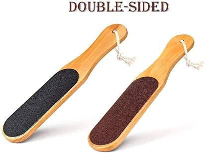 Mapperz Double Sided Wooden Foot Scrubber & Callus Remover - Exfoliating Foot File for Dead Skin, Dry & Wet Feet Care - Perfect for Pedicures, Home Spa & At-Home Foot Care (Pack of 1)