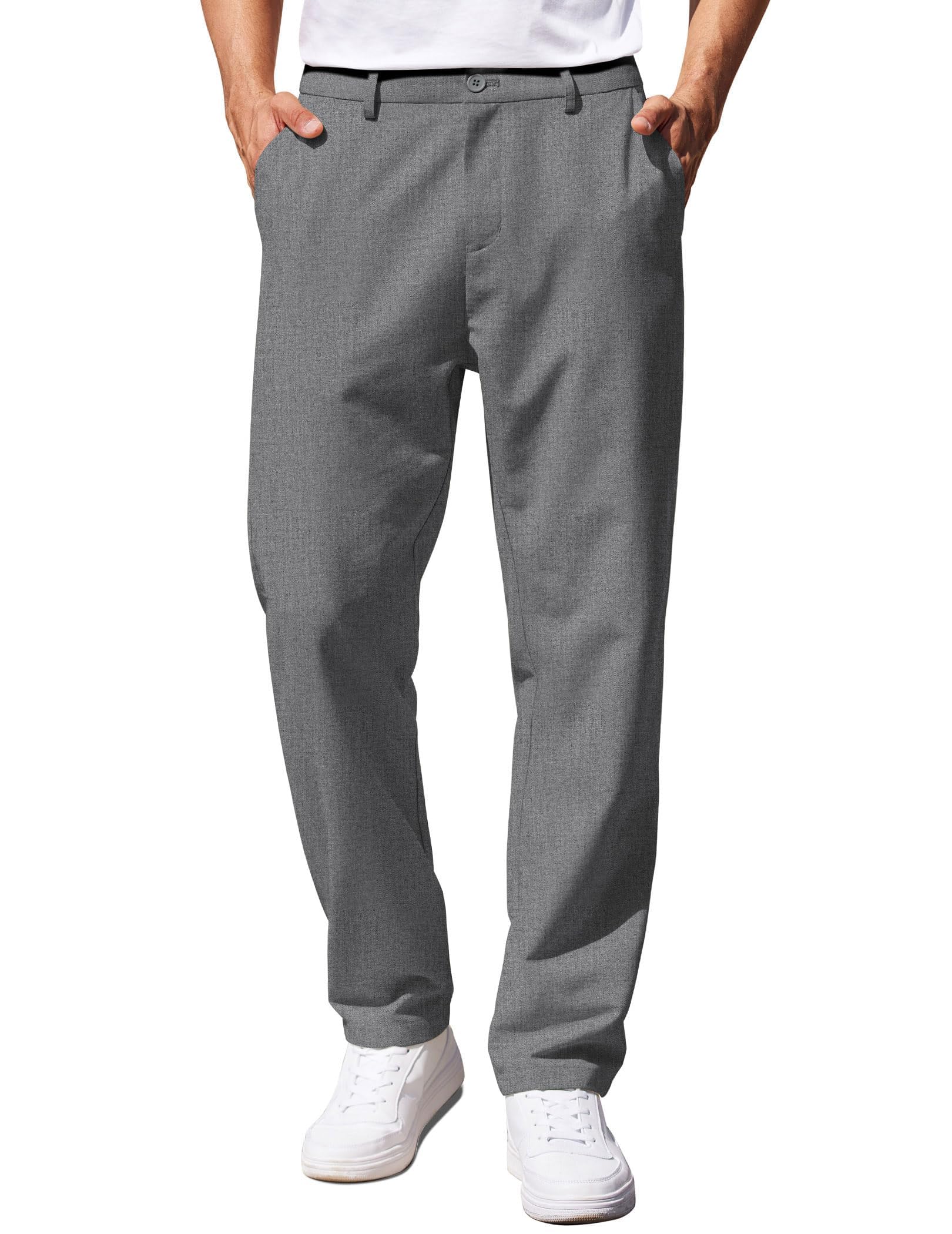 COOFANDY Men's Casual Pants - Classic Fit Straight Leg Twill Dress Pants for Business & Office | Comfortable Work Trousers for Men | Perfect for Business Casual, Office Wear & Daily Outfits