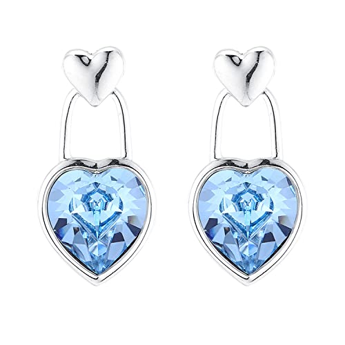 Heart-Shaped Blue Drop Earrings for Women and Girls – Perfect for Valentine’s Day, Parties & Special Occasions