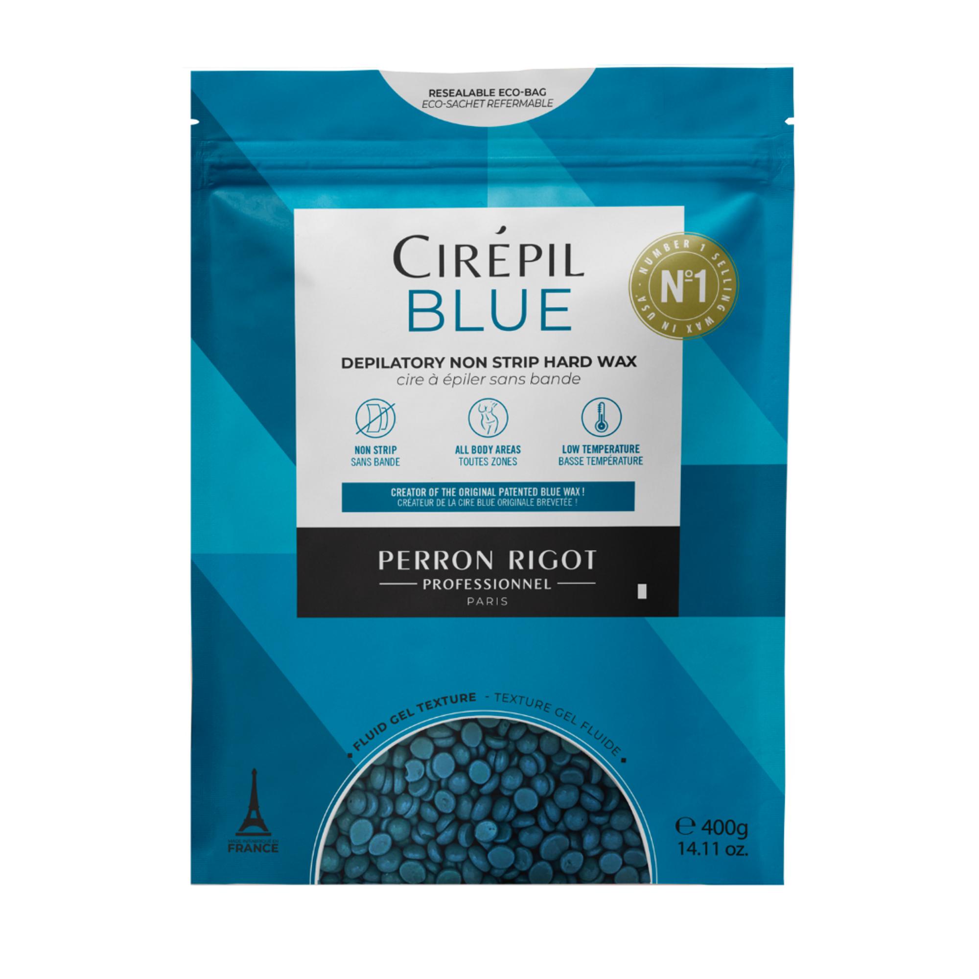 Cirepil Blue Hard Wax Beads for Hair Removal - Professional Waxing Kit for Smooth Skin at Home & Salon Use
