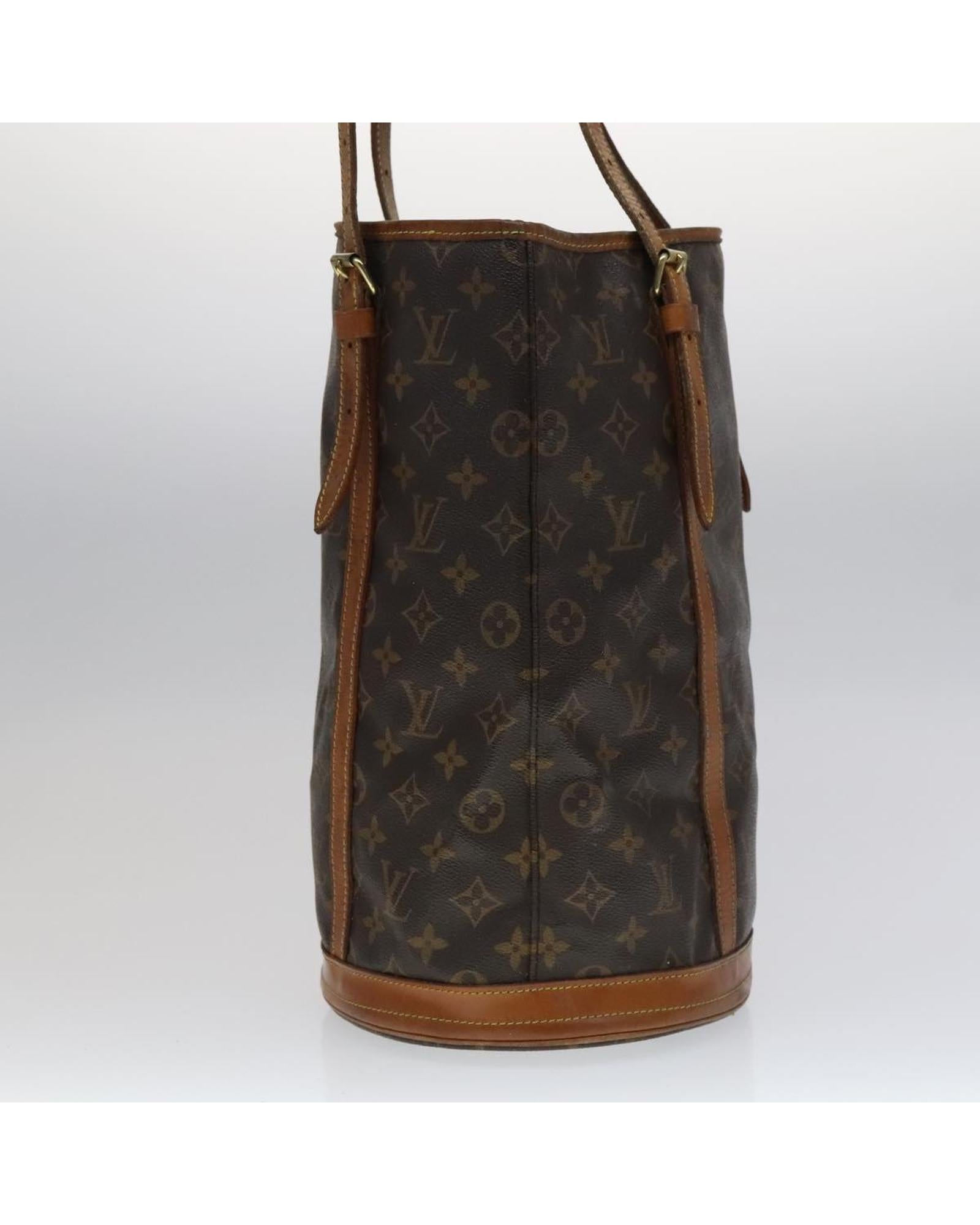 Monogram Canvas Bucket Bag - Stylish & Durable Crossbody Handbag for Women - Perfect for Travel, Shopping & Everyday Use
