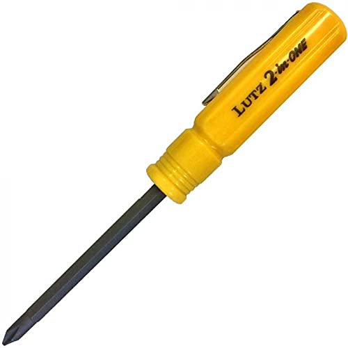 Lutz 2-in-1 Pocket Size Yellow Screwdriver (5-Pack) - Compact Screwdriver Set for Home Repairs, Electronics, and DIY Projects