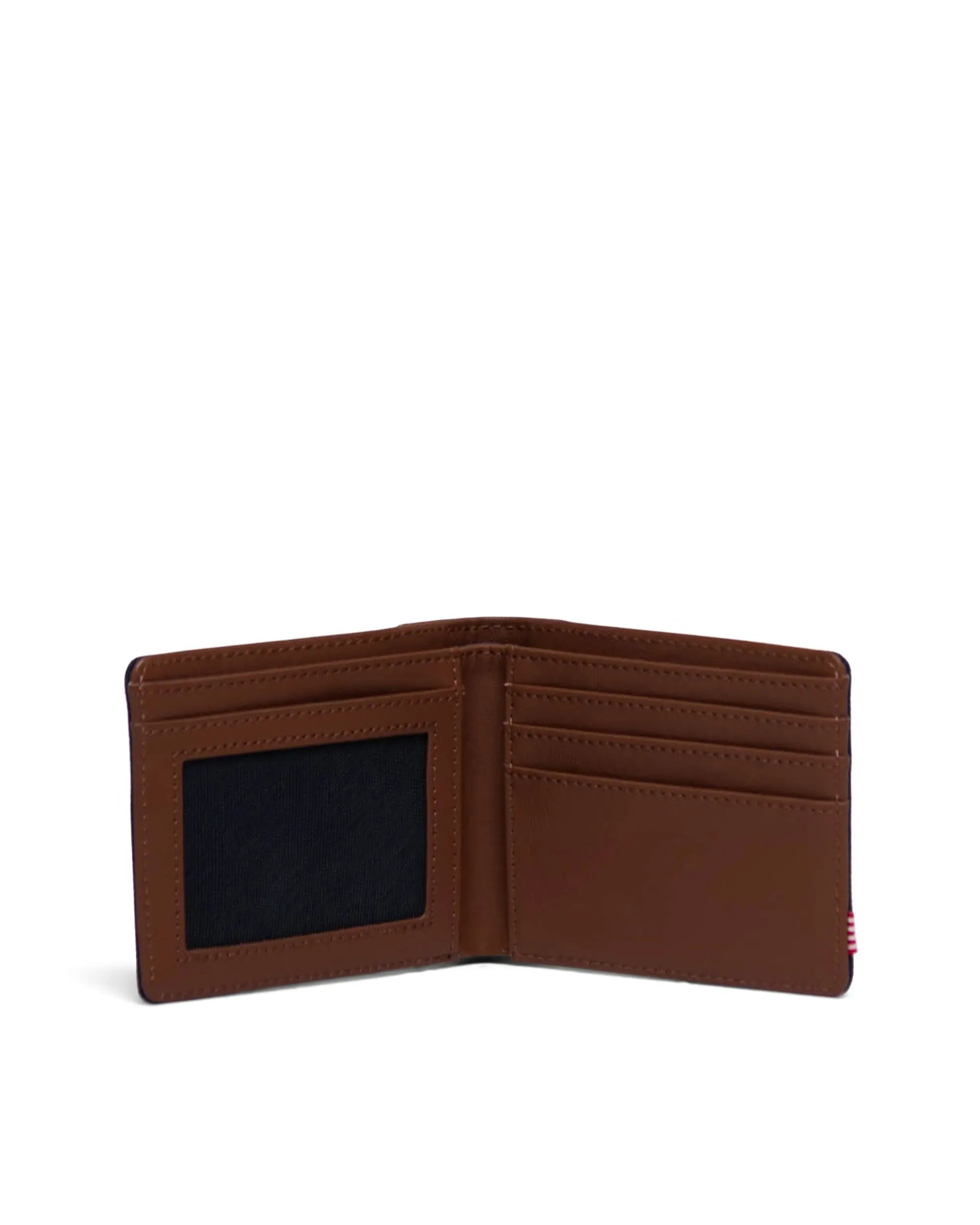 Herschel Hank Wallet for Men - Slim RFID Blocking Bifold Wallet in Navy/Tan - Perfect for Travel, Business & Everyday Use