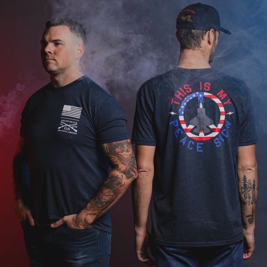 Peace Sign Graphic T-Shirt for Men & Women - Midnight Navy Color - Casual Wear for Everyday Comfort & Street Style