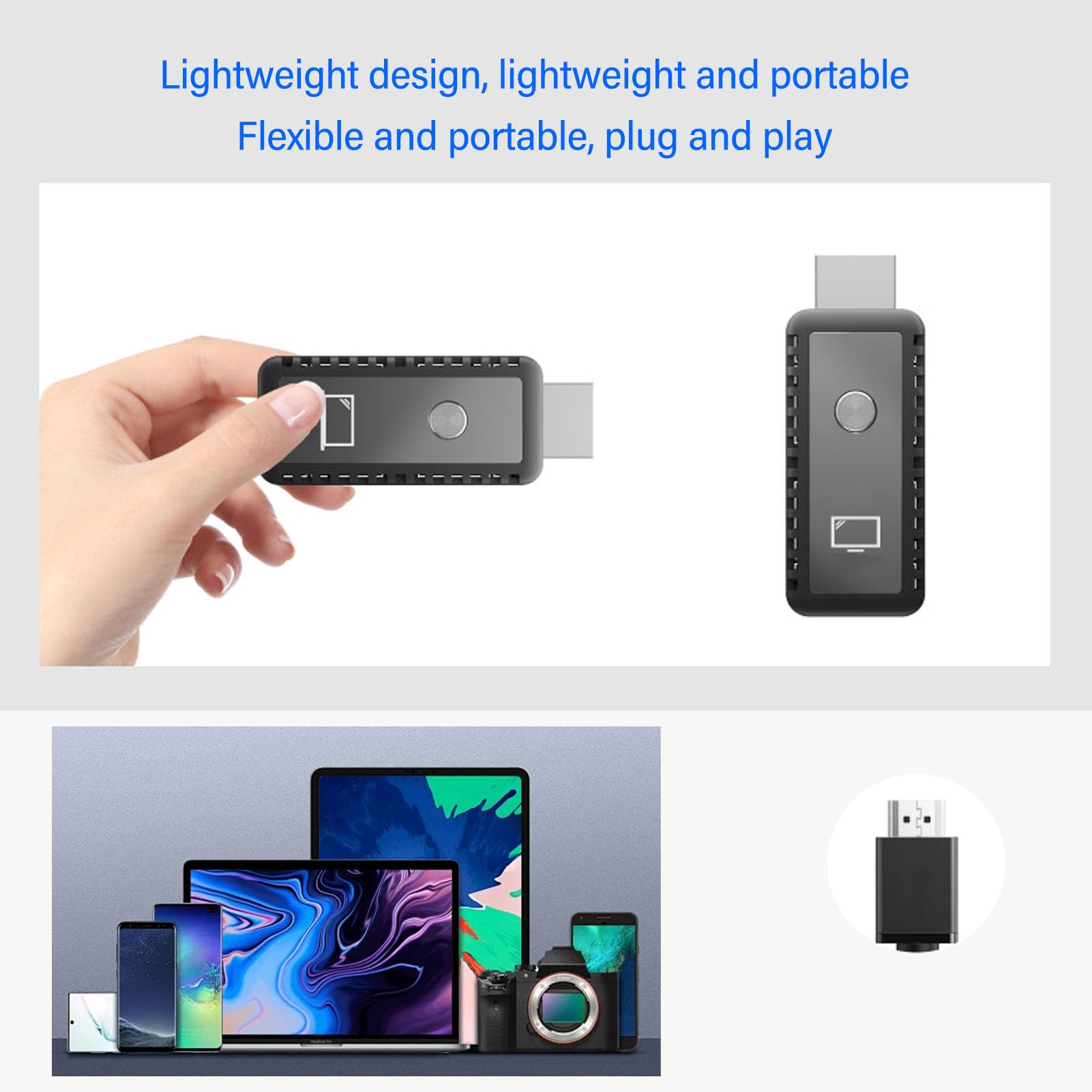5G Wireless HDMI Transmitter and Receiver Kit - Plug & Play Portable HDMI Extender for Streaming HD Video/Audio from Laptop, PC, Projector to Monitor - Perfect for PS5, Xbox Gaming & Home Theater Setup