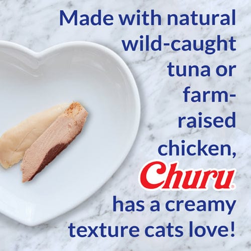 Inaba Churu Bites Tuna with Salmon Recipe Creamy Puree Cat Treats - Grain-Free Soft Cat Snacks for Kittens & Adult Cats - Perfect for Training, Bonding & Hydration
