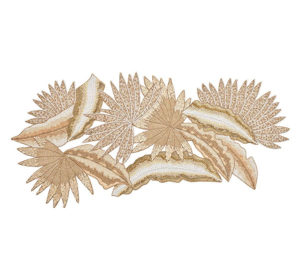 Premium Java Runner Rugs in Natural, Gold & Silver - Soft Non-Slip Kitchen & Dining Room Floor Mat for Home Decor