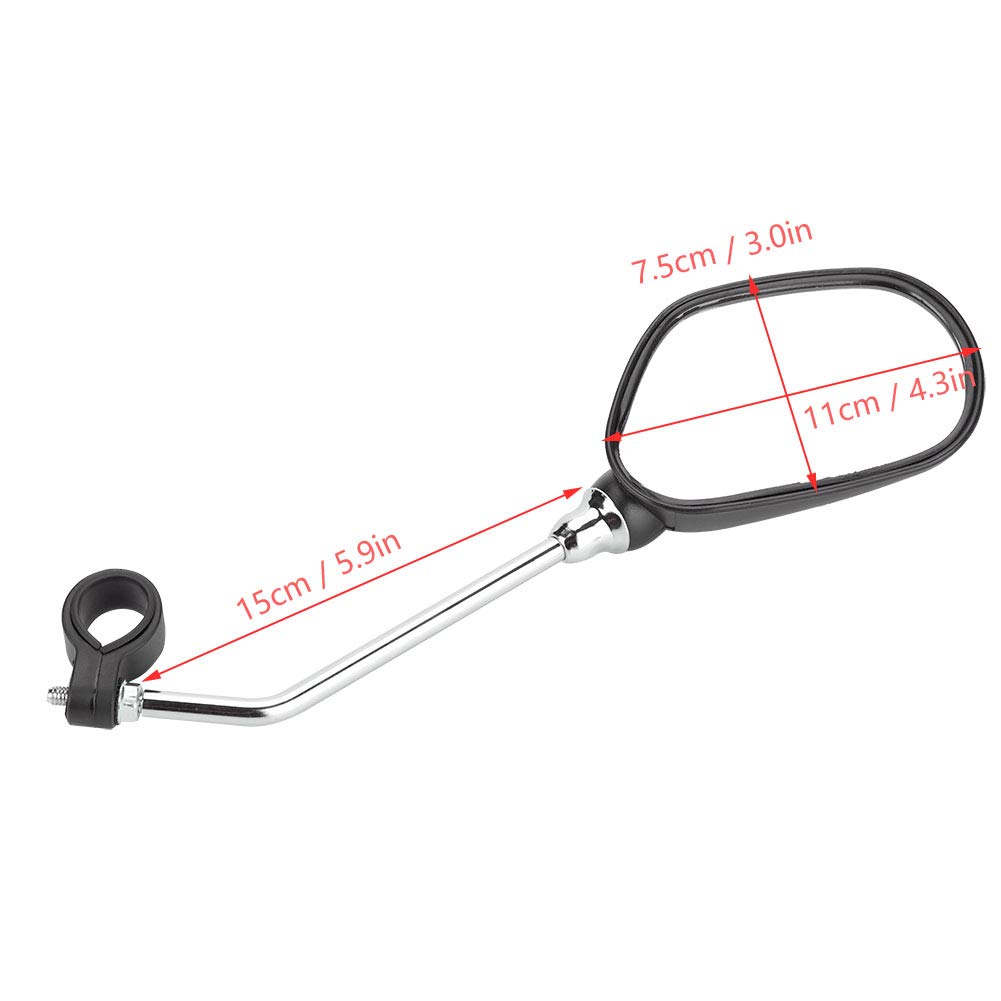 360° Rotating Rear View Bike Mirror - Adjustable Handlebar Safety Mirror for Mountain & Road Cycling - Perfect for Commuting, Touring & Off-Road Adventures