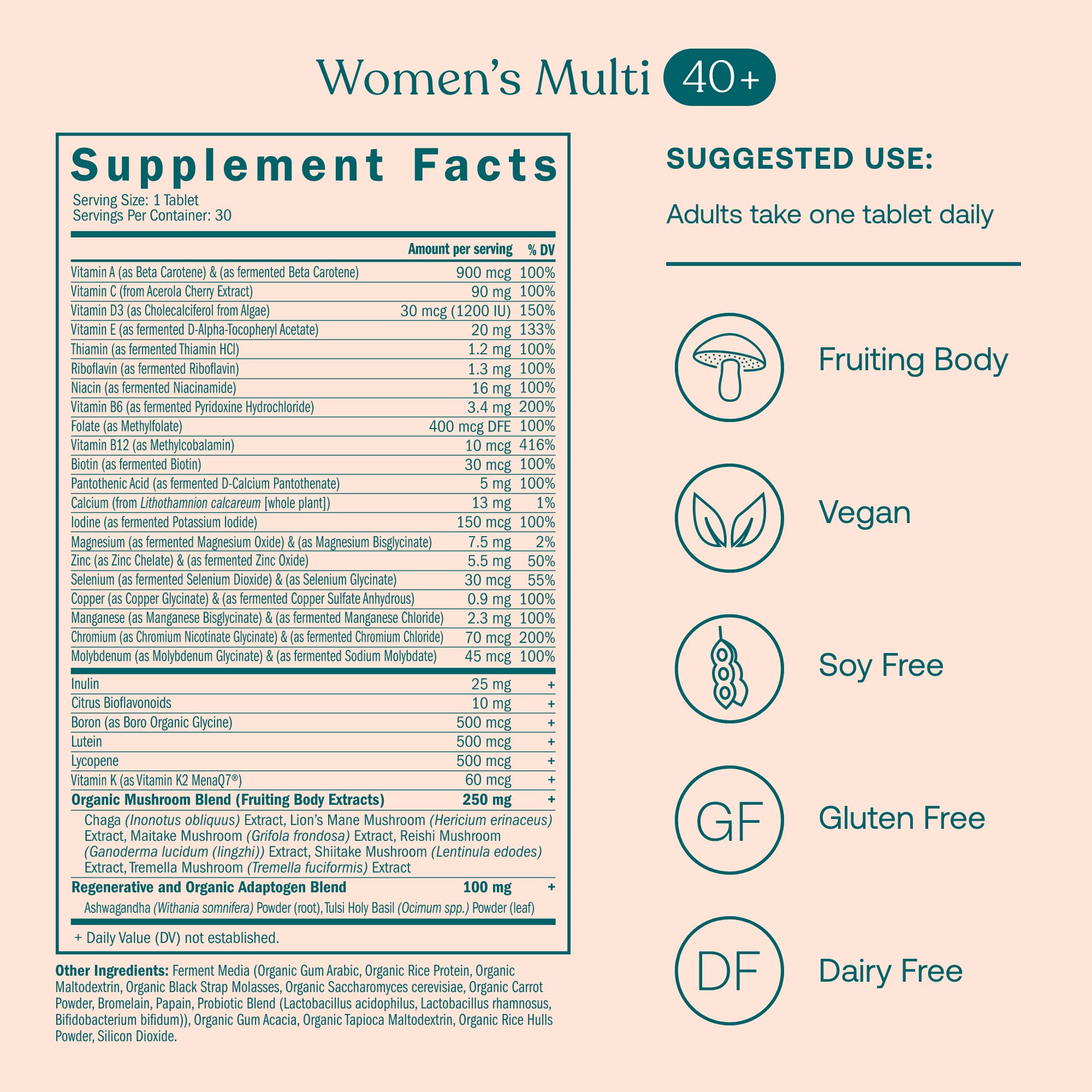 True Grace Women's Multivitamin 40+ (30 Vegan Tablets), Omega-3 Fish Oil (60 Softgels) & Probiotic (30 Vegetarian Capsules) - Complete 30-Day Supplement Bundle for Women's Health, Immunity & Digestive Support - Perfect for Active Lifestyles & Wellness Routines