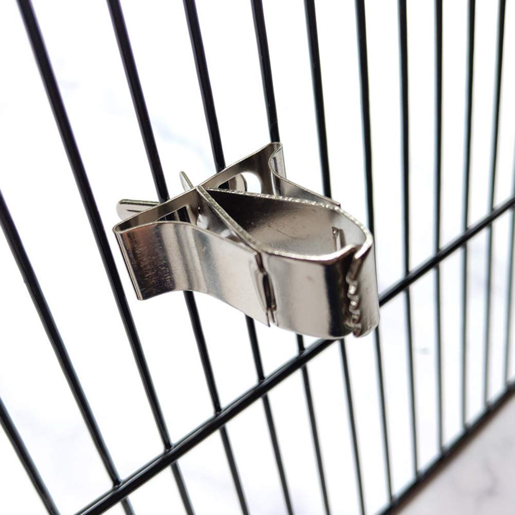 Baluue 2 Pack Bird Cage Food Holder - Parrot Fruit Feeder & Treat Dispenser for Birds - Durable Stainless Steel Cage Accessory for Feeding Fruits, Veggies & Treats - Perfect for Cockatiels, Lovebirds & Small Parrots