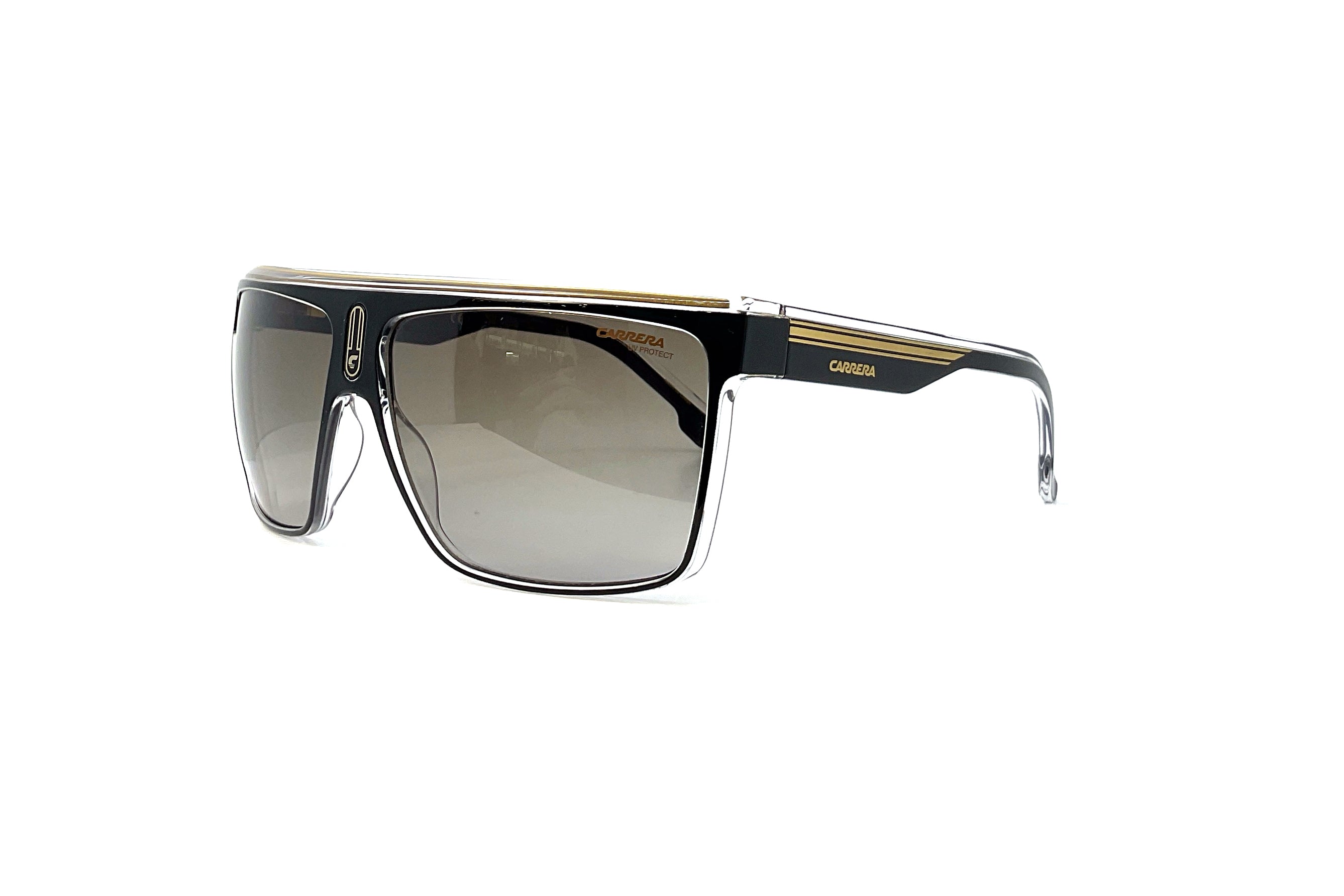 Carrera 22/S Black Gold Sunglasses - Polarized UV Protection for Men & Women - Perfect for Driving, Running, and Outdoor Activities