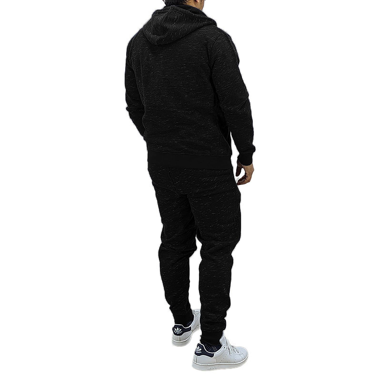 Men's 2-Piece Athletic Jogging Set - Hooded Sweatshirt & Sweatpants Tracksuit for Gym, Running & Casual Wear | Comfortable Cotton Blend Sweatsuit for Men