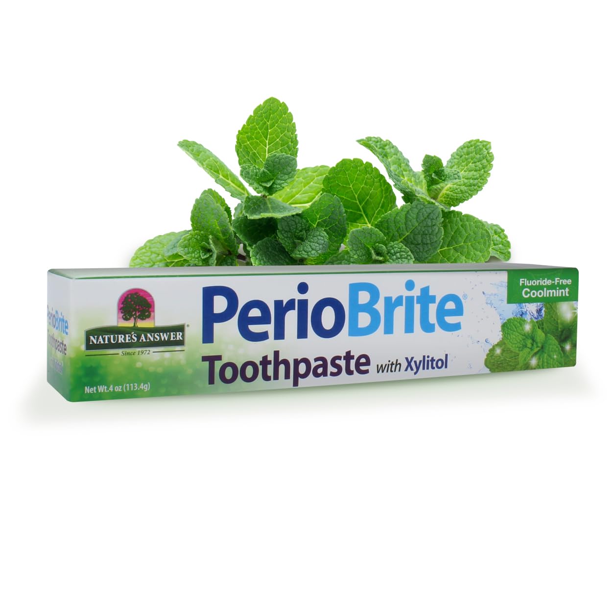Nature's Answer Periobrite Toothpaste, 4 oz - Whitening Toothpaste for Fresh Breath, Plaque Removal & Dry Mouth Relief | Natural Oral Care for Daily Use at Home or Travel