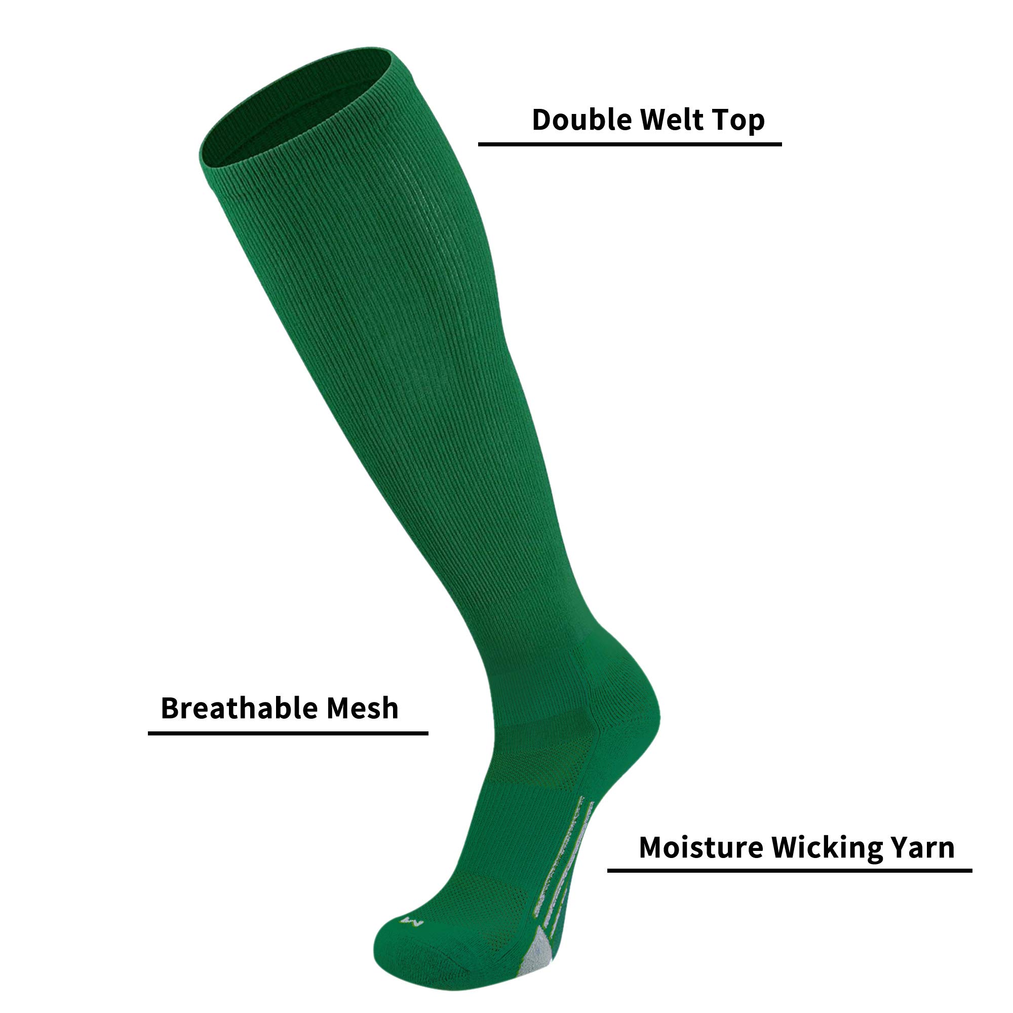 Youper Youth Baseball Softball Belt & Socks Set - 2 Pairs Athletic Socks + 1 Adjustable Belt for Boys Girls - Perfect for Little League Games, Practice & Team Uniforms