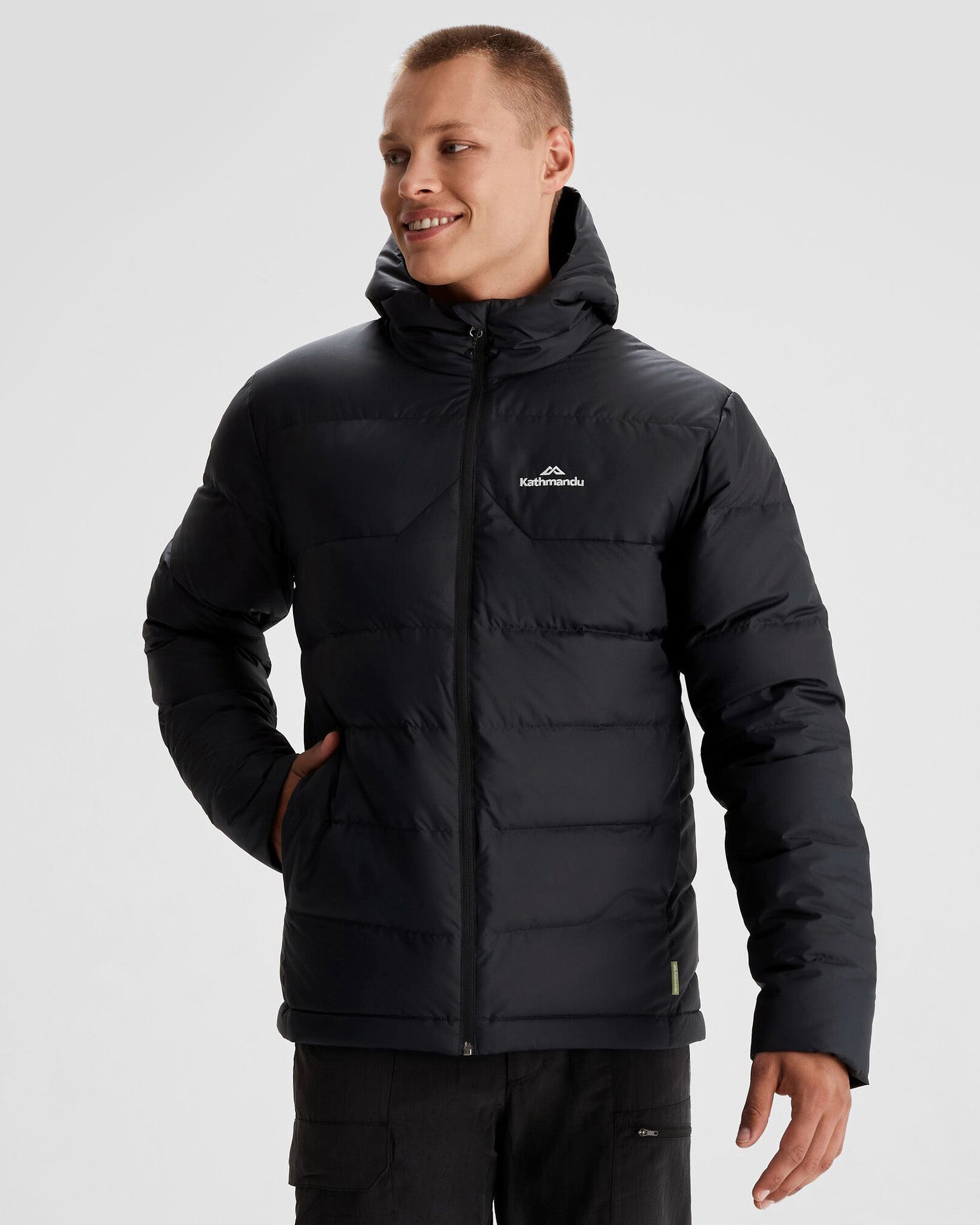 Men's Epiq Hooded Down Jacket - Lightweight Winter Coat, Waterproof & Windproof, Black - Perfect for Outdoor Activities, Hiking, and Cold Weather