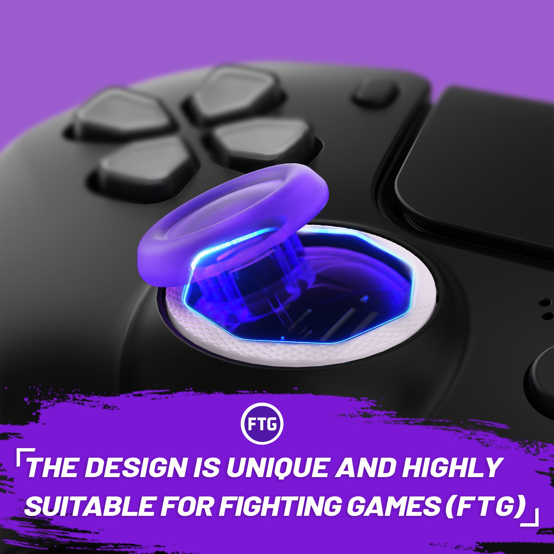 eXtremeRate Octagonal Gated Thumbsticks & Accent Rings for PS5 Controller - Compatible with eXtremeRate Luna Shell & PS4 Ghost Shell (White) - Perfect for Competitive Gaming & Custom Controller Builds