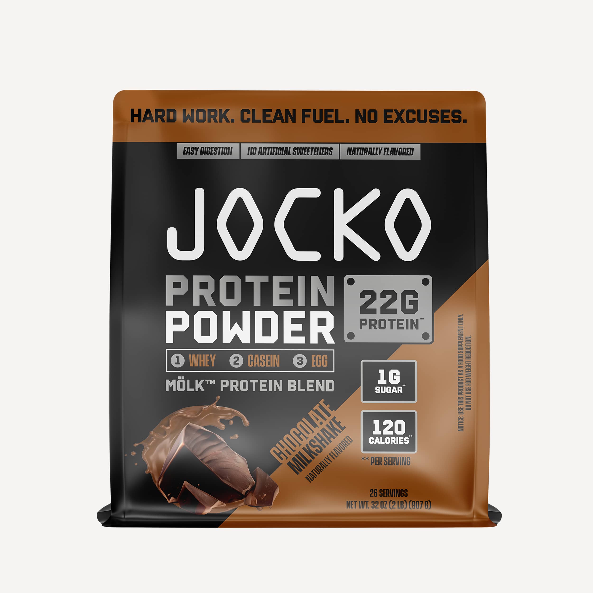 JOCKO MÖLK Premium Whey Protein Powder - 25g Protein per Serving, Low Sugar, Keto Friendly - Perfect for Post-Workout Recovery, Muscle Building & Healthy Lifestyle