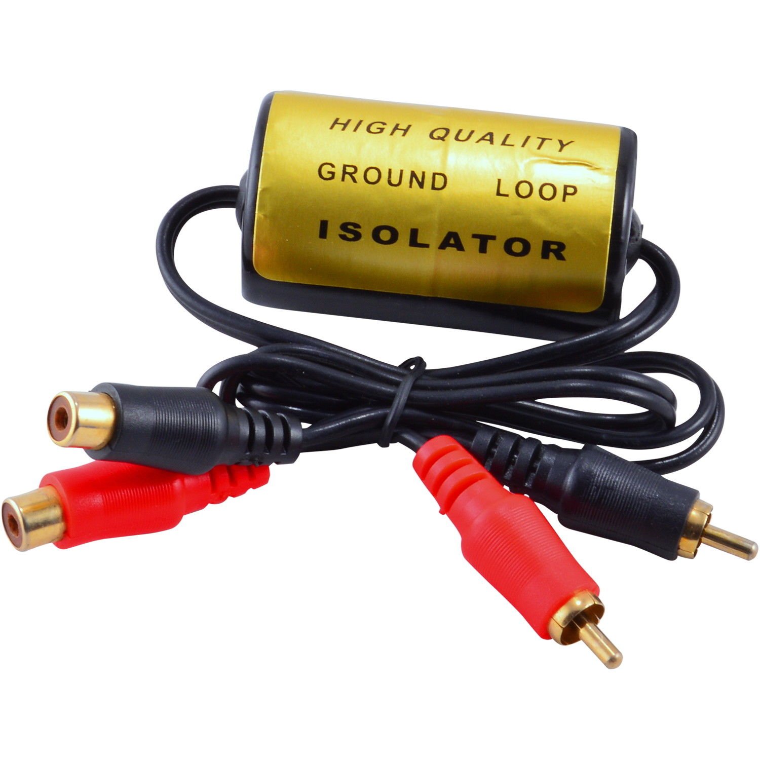 RCA Audio Noise Filter Suppressor - Ground Loop Isolator for Car & Home Stereo Systems | Eliminate Hum & Buzz in Speakers, Amplifiers & Audio Equipment