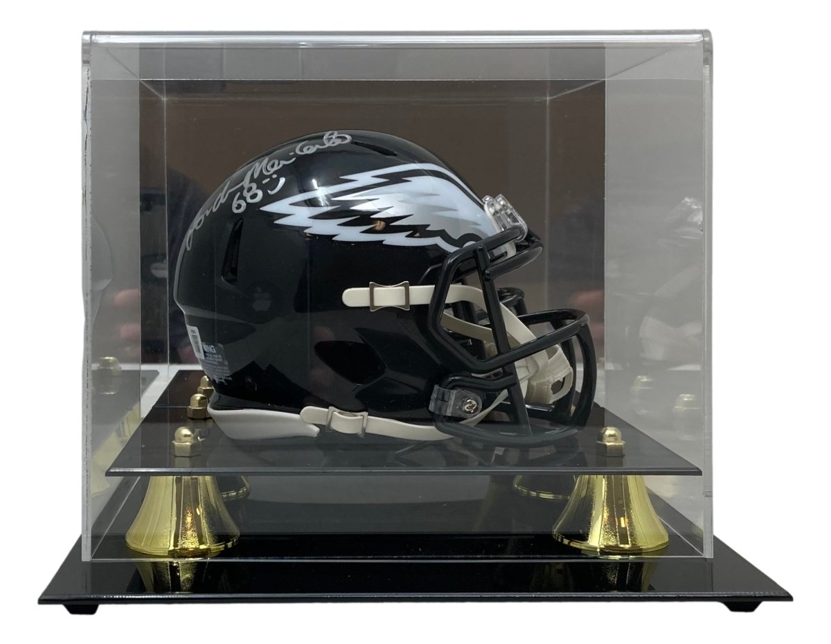 Jordan Mailata Signed Philadelphia Eagles Alternate Black Mini Speed Helmet with Display Case - Authentic Collectible for Football Fans, Man Cave Decor, and Sports Memorabilia Display