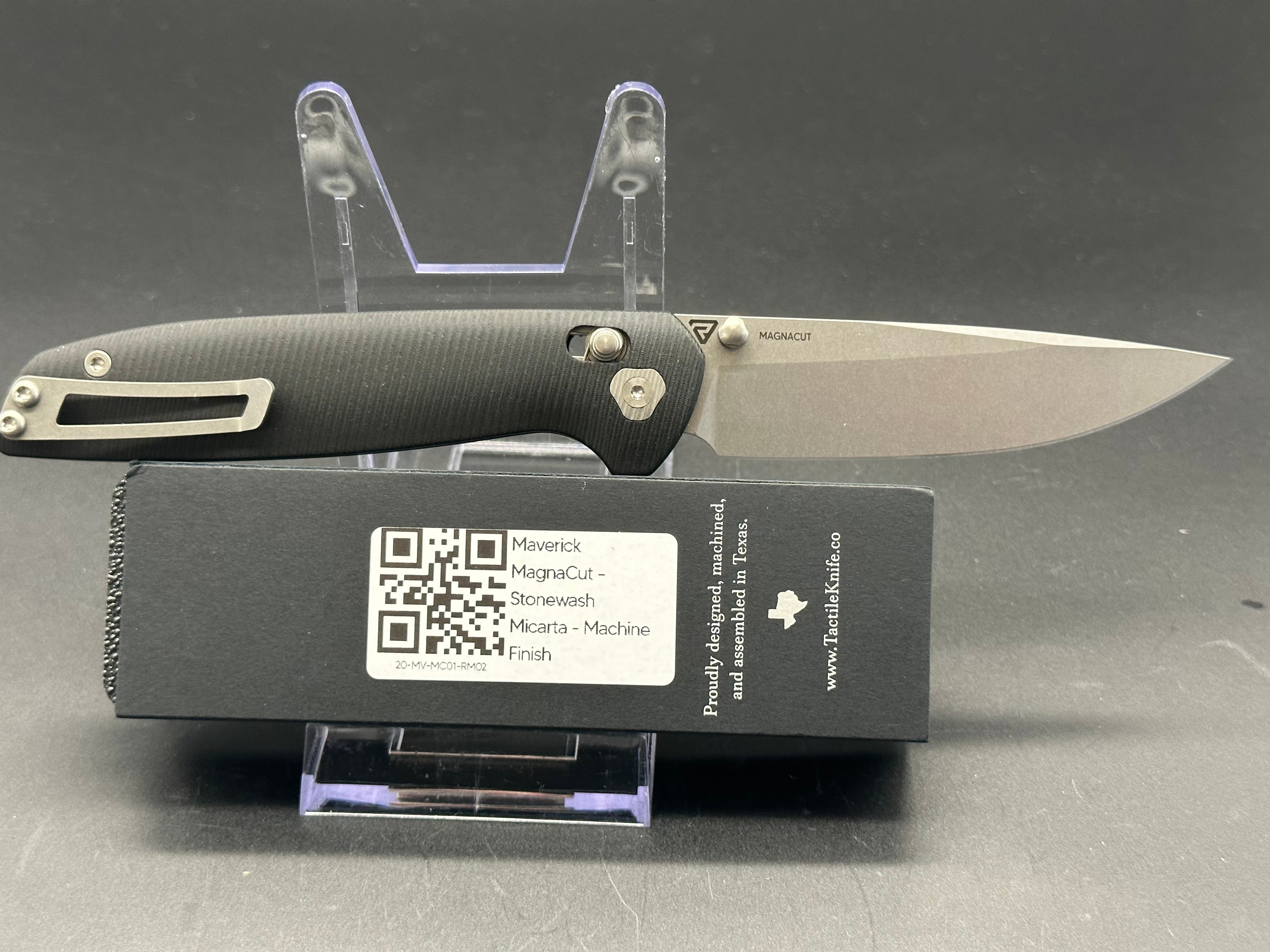 Premium Tactical Folding Knife with Black Micarta Handle & Magnacut Steel Blade - EDC Pocket Knife for Outdoor Camping, Hunting, and Survival Gear