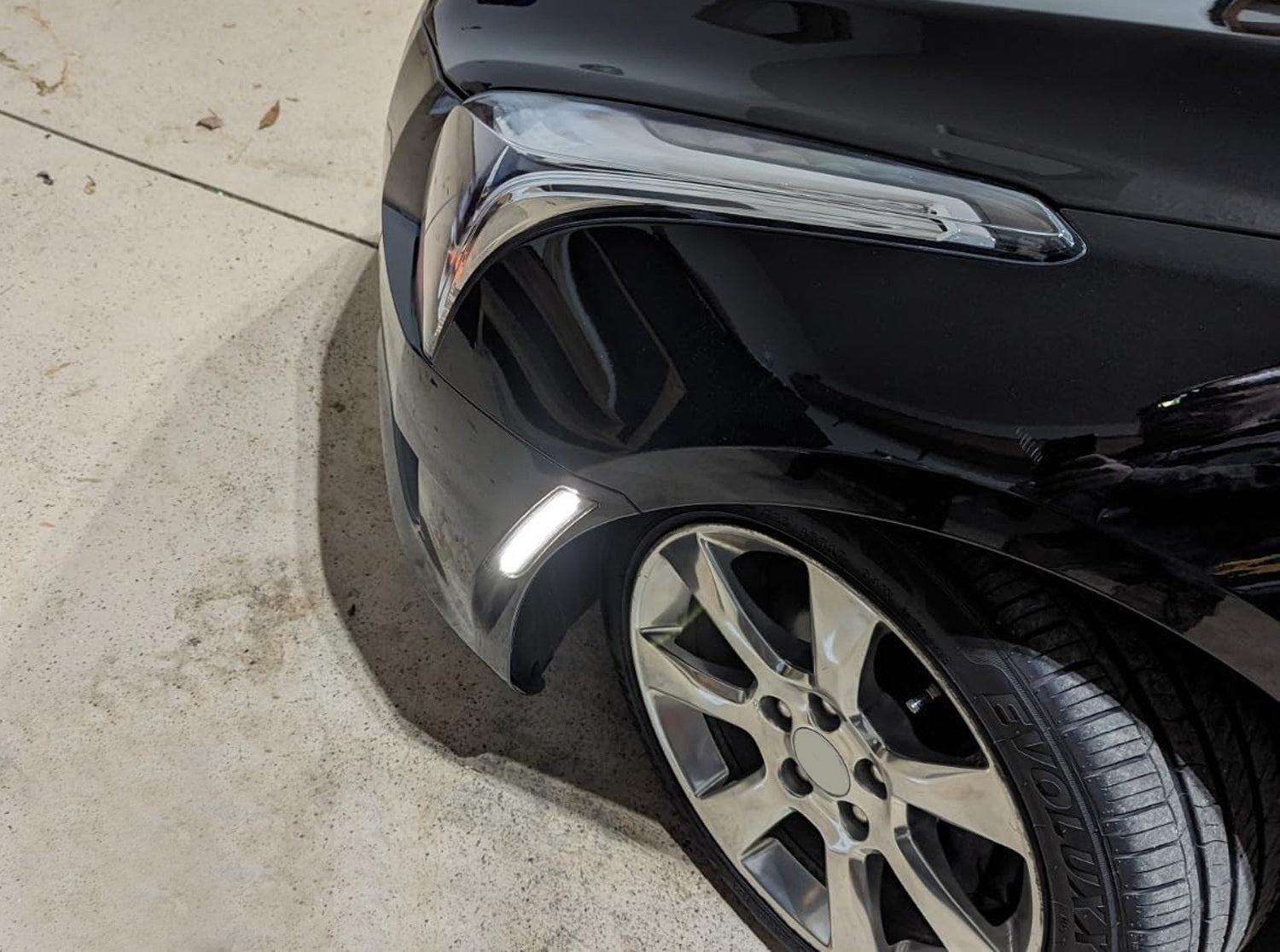 2022-2024 Chevy Equinox Clear Lens White Full LED Front Bumper Side Markers - DRL Daytime Running Lights for Enhanced Visibility & Style
