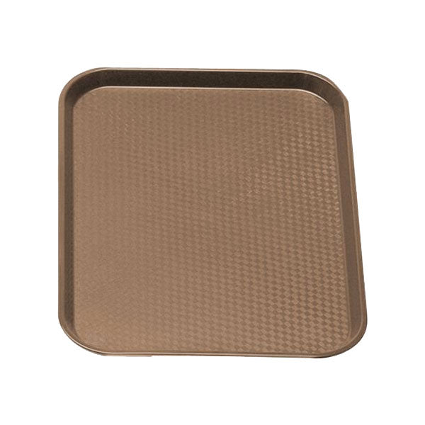 Cambro 1014FF167 14 x 10 Inch Brown Fast Food Tray - Durable Restaurant Serving Tray for Cafes, Buffets & Food Service Industry