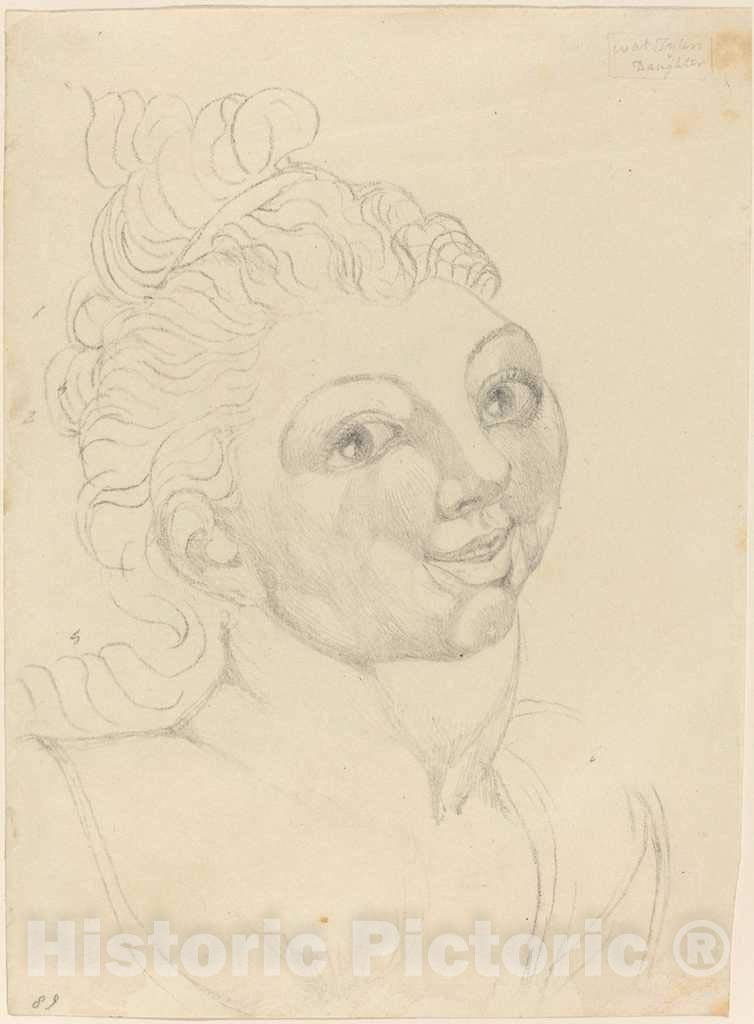 William Blake Wat Tyler's Daughter Art Print (36x48 inches) - Vintage Wall Decor for Living Room, Office & Gallery - Historic Fine Art Reproduction c. 1819