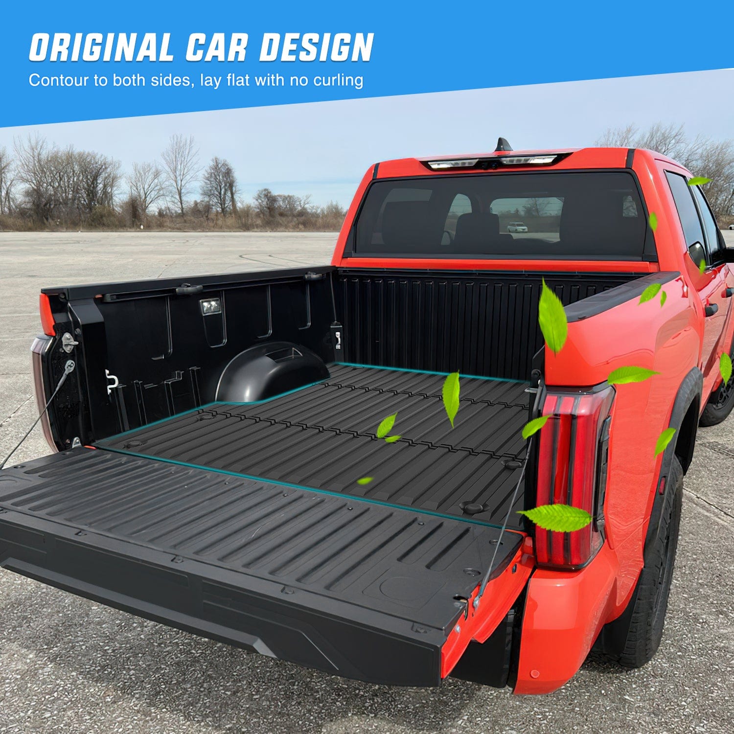 5.5ft Rubber Short Bed Mat for 2022-2024 Toyota Tundra - Durable Truck Bed Liner Protector for Hauling, Camping & Off-Road Adventures