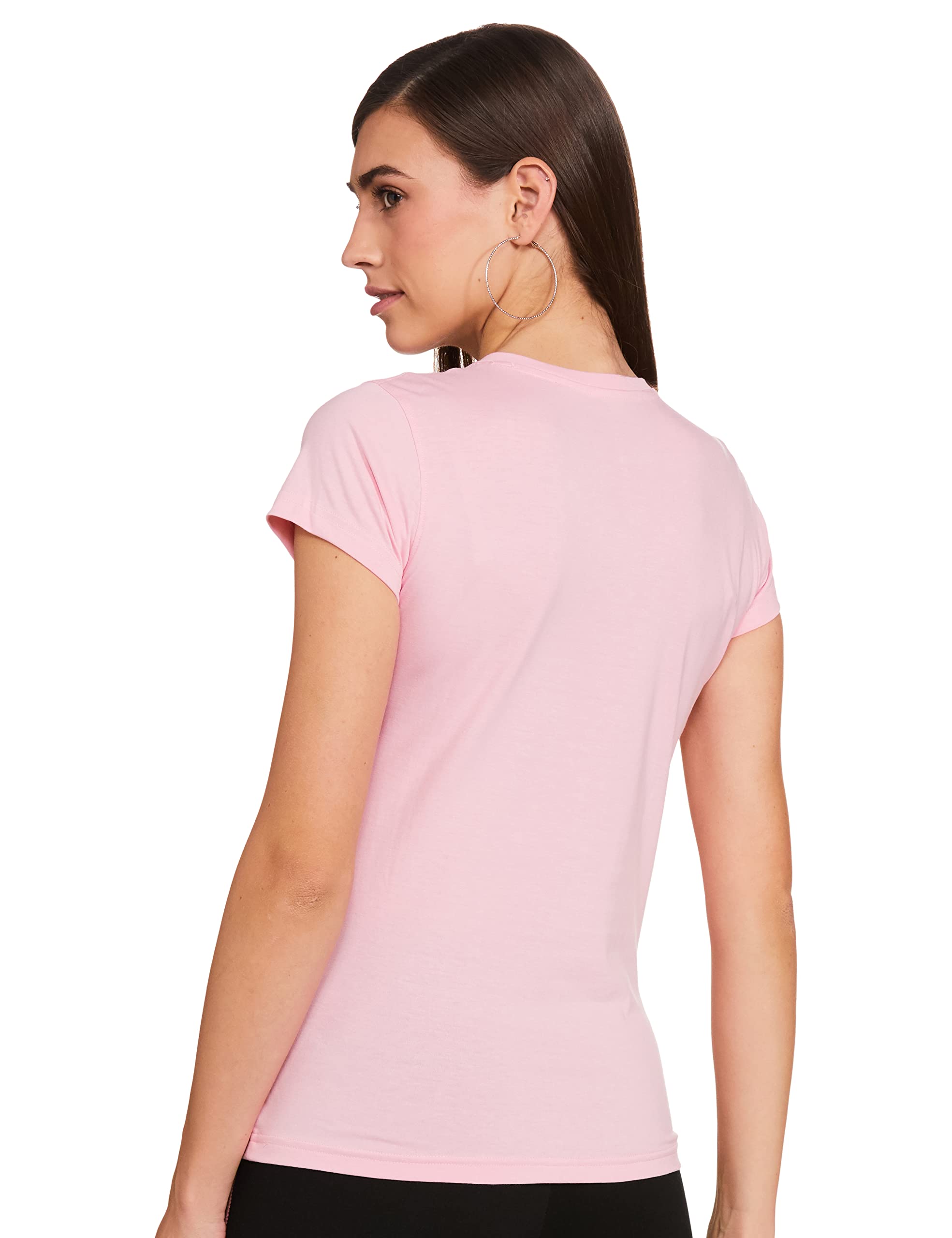 Macrowoman W-Series Women's Basic Cotton T-Shirt - Regular Fit Solid Color Casual Tee for Everyday Wear, Work & Weekend Outfits