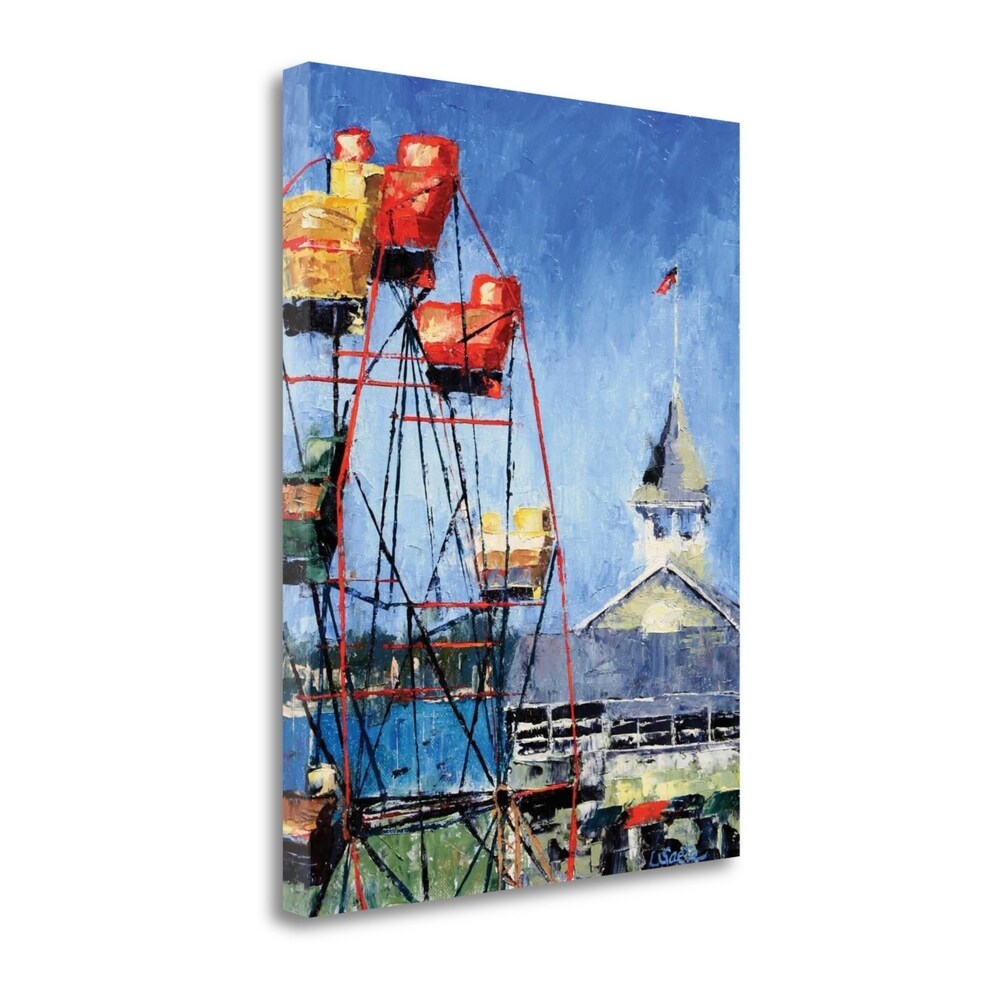 Balboa Ferris Wheel Art Print by Leslie Seata - Premium Giclee Canvas Wall Art, Gallery Wrapped & Ready to Hang - Perfect for Living Room, Bedroom or Office Decor