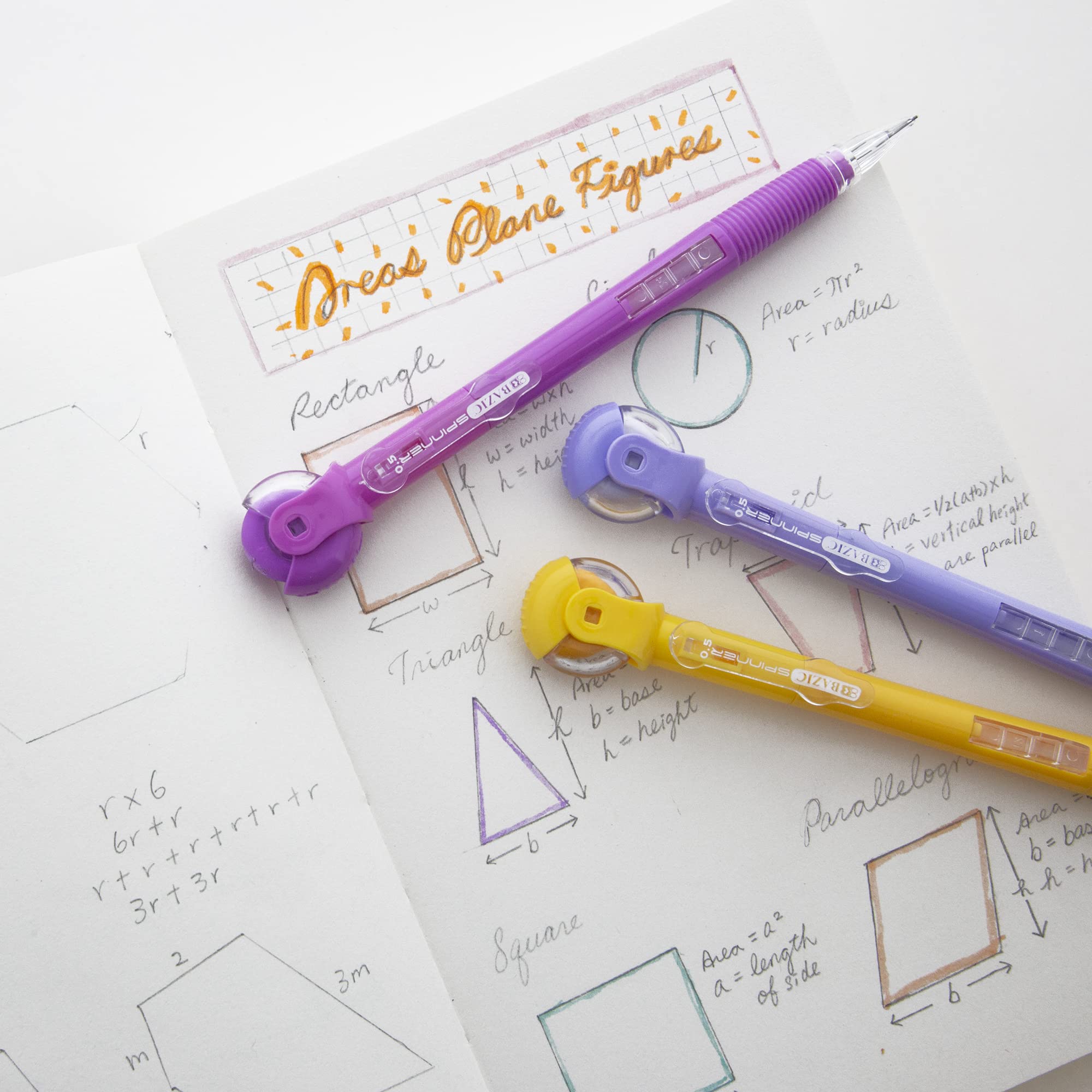 BAZIC 0.5mm Mechanical Pencil for Drawing & Sketching - 3 Pack