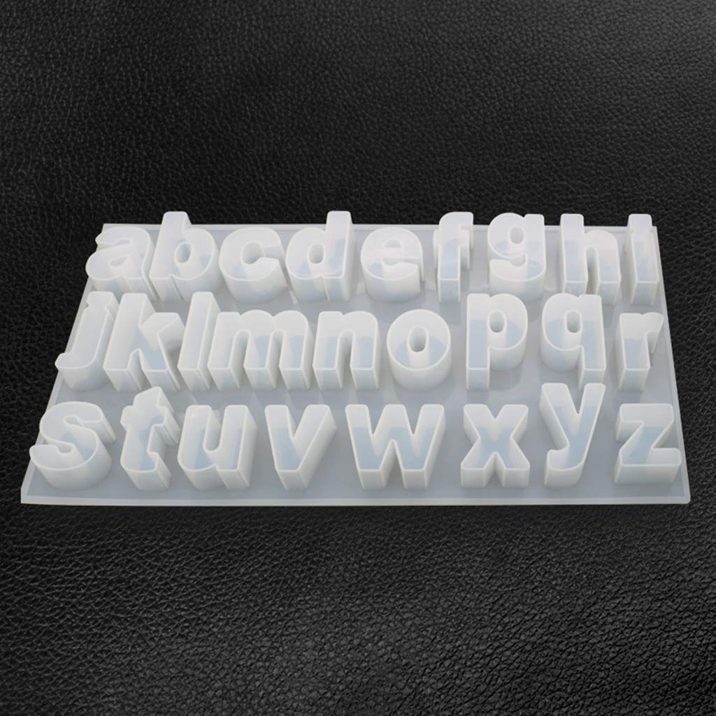 DIY Alphabet & Number Silicone Molds for Epoxy Resin Crafts - Lowercase Letter Molds for Jewelry Making, Cake Decorating & Home Decor Projects