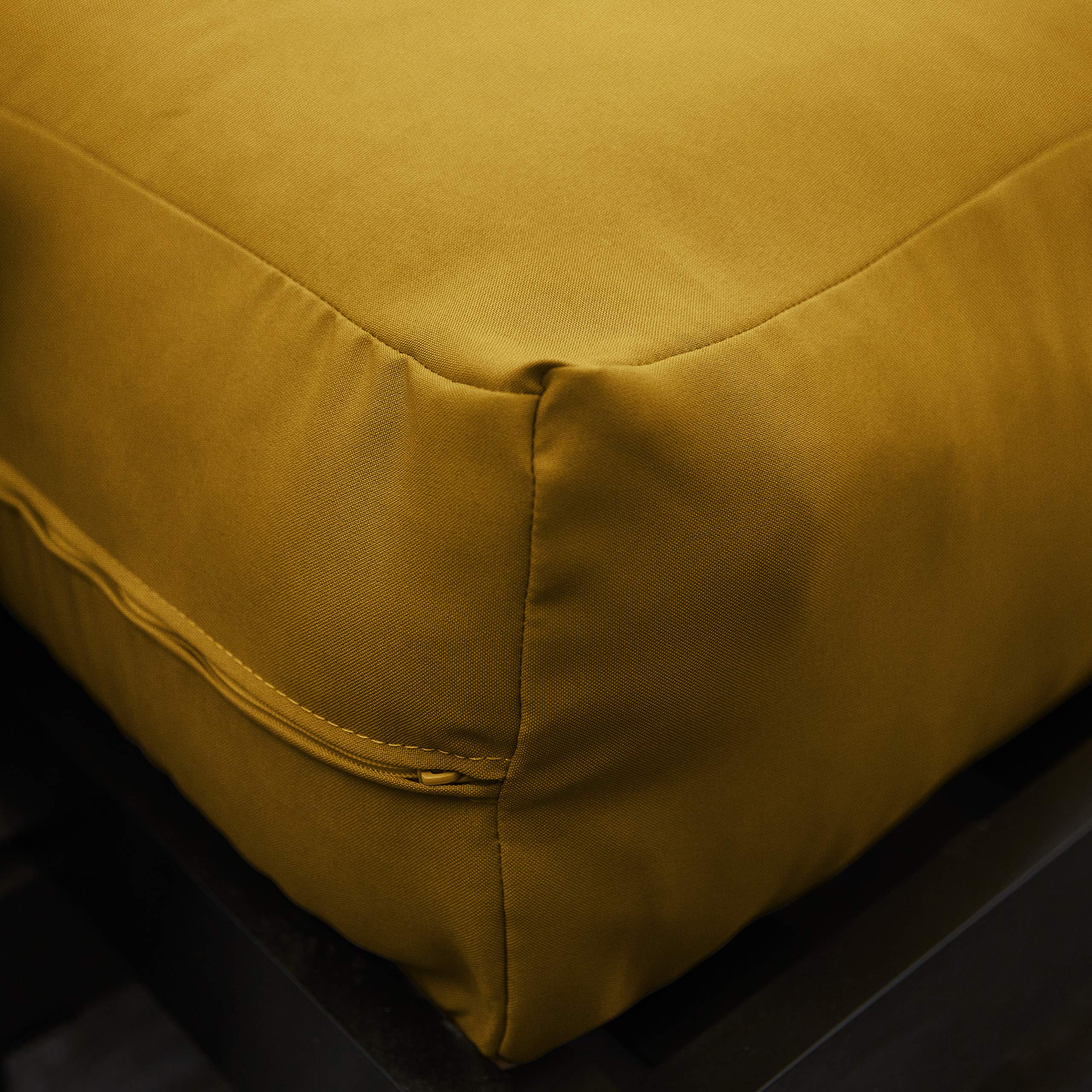 5-Inch Poly Solid Futon Mattress in Mustard - Comfortable & Durable Sofa Bed Mattress for Guest Rooms, Dorms, and Small Spaces