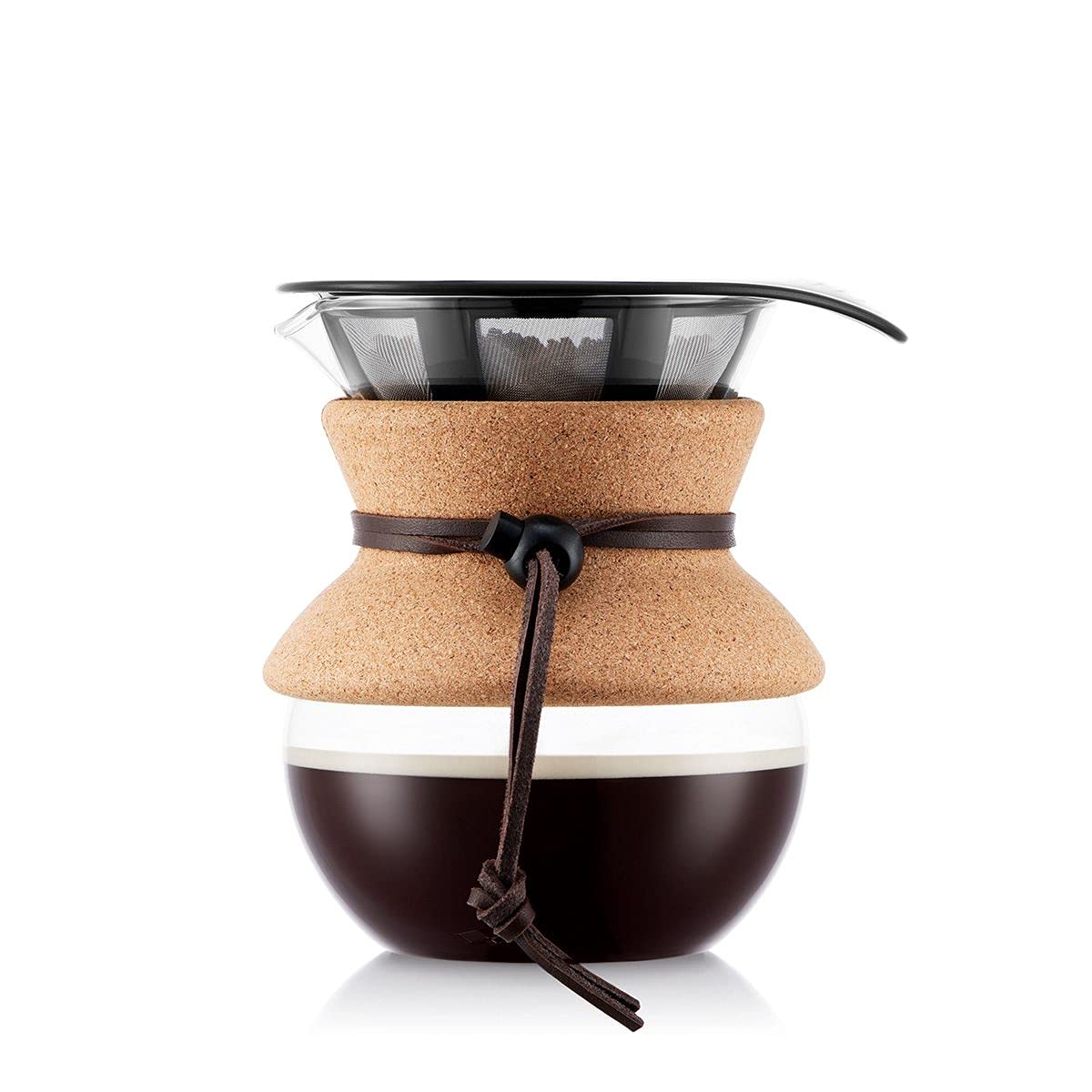 Bodum Electric Gooseneck Kettle 27oz & Pour Over Coffee Maker 0.5L Bundle - Perfect for Home Brewing Specialty Coffee and Tea Lovers