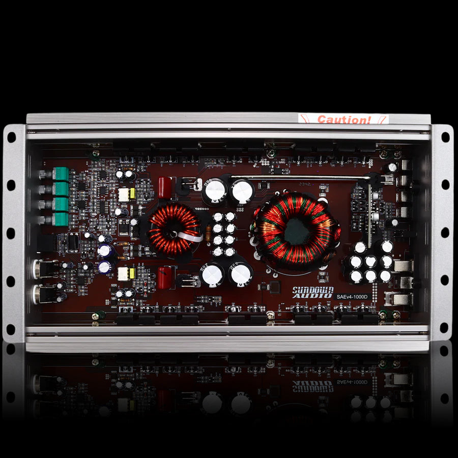 Sundown Audio SAEV4 1000.1D 1000W Class D Monoblock Car Amplifier - High Power Bass Boost for Car Audio Systems, Subwoofers & Stereo Upgrades