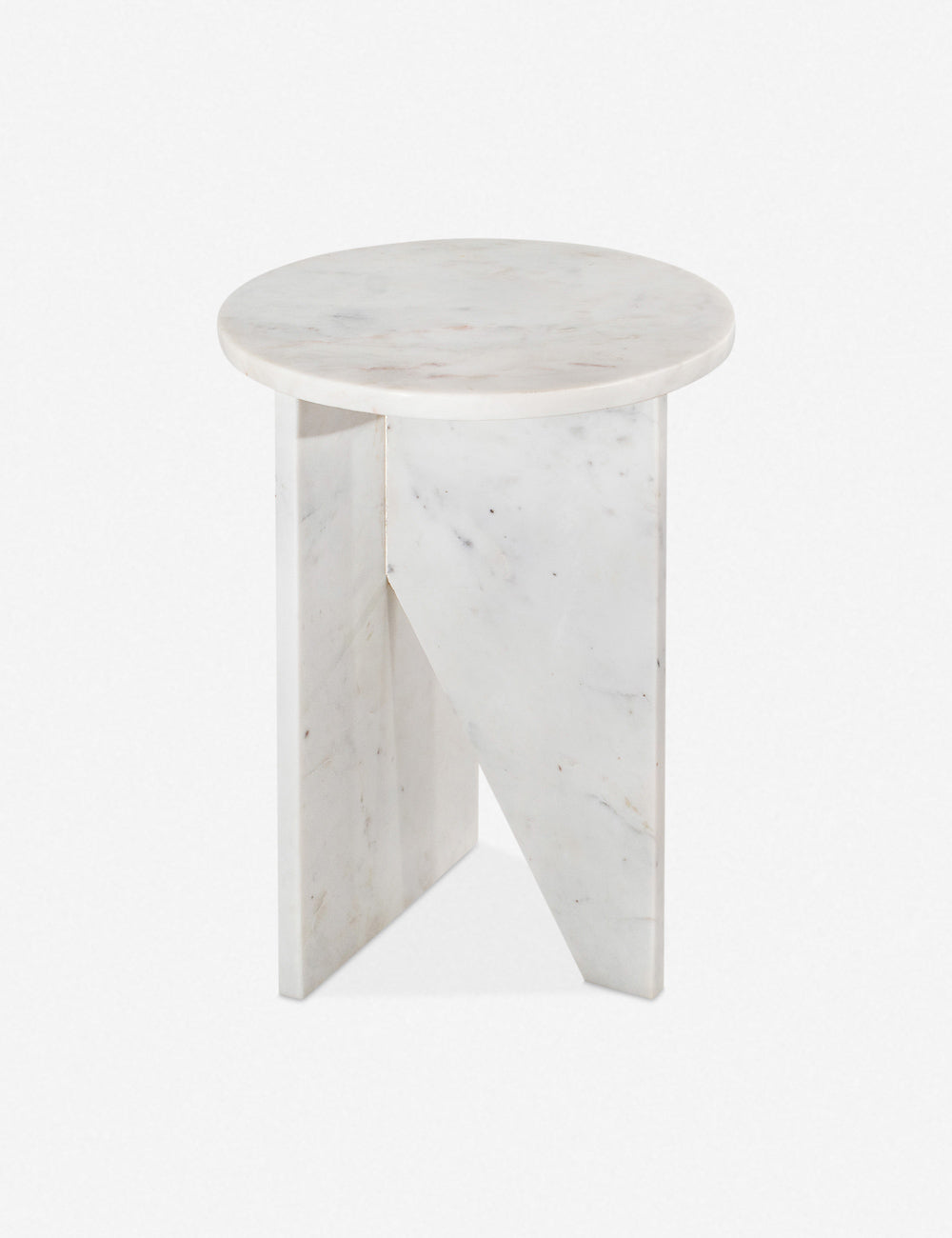 Biagio Round Side Table - Modern End Table for Living Room, Bedroom & Office - Small Accent Table with Sturdy Metal Base - Perfect for Coffee, Books & Decor