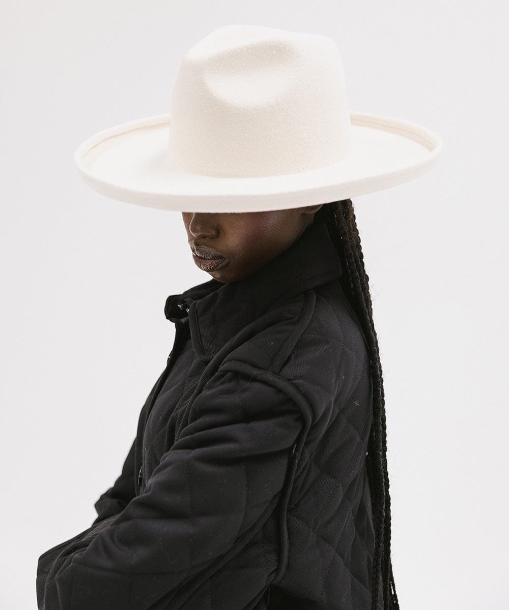 Maude Pencil Brim Hat - Off White Vintage Style Women's Sun Hat for Beach, Summer & Outdoor Activities | BLEMISHED Sale